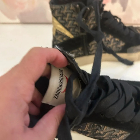 ZADIG & VOLTAIRE ZV1747 High Flash Metal Sneakers - Picture 7 of 11